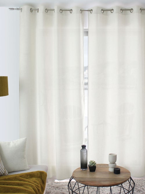 Cortina tamizante de terciopelo con efecto jaspeado - Kiabi