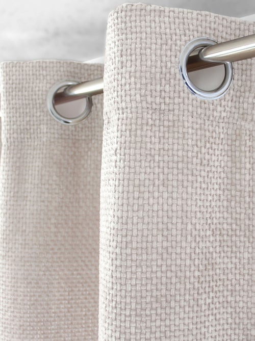 Cortina tamizante de terciopelo con efecto jaspeado - Kiabi