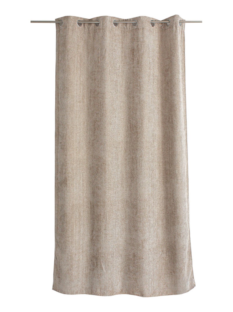Cortina tamizante de terciopelo con efecto jaspeado Madera natural - Kiabi