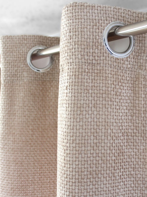 Cortina tamizante de terciopelo con efecto jaspeado - Kiabi