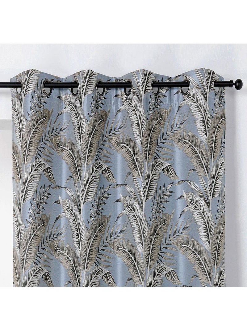 Cortina tendencia con impresiones exóticas Azul - Kiabi