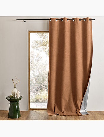 Cortina térmica 100% opaca con ojales y reflector de calor