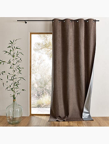 Cortina térmica 100% opaca con ojales y reflector de calor