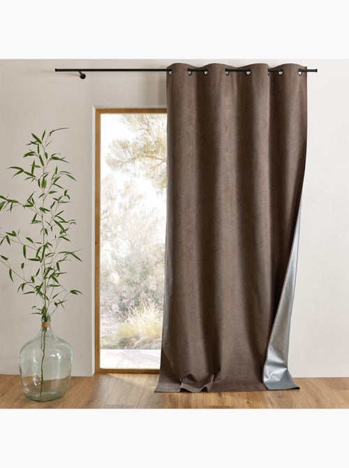 Cortina térmica 100% opaca con ojales y reflector de calor - Kiabi