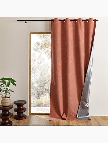 Cortina térmica 100% opaca con ojales y reflector de calor