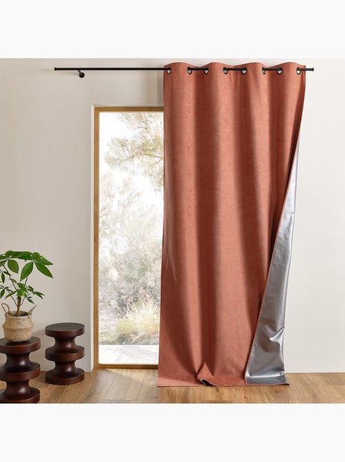 Cortina térmica 100% opaca con ojales y reflector de calor - Kiabi