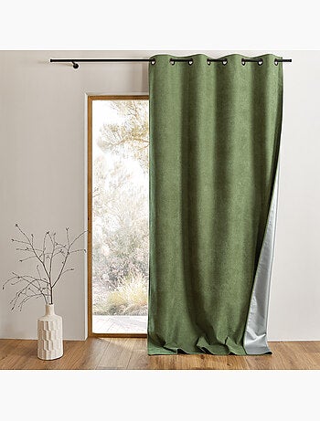 Cortina térmica 100% opaca con ojales y reflector de calor