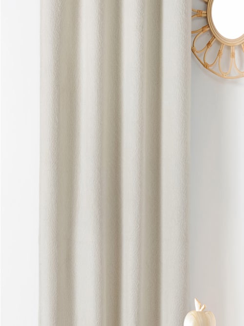 Cortina Térmica con Ojales Efecto Bouclé - Kiabi