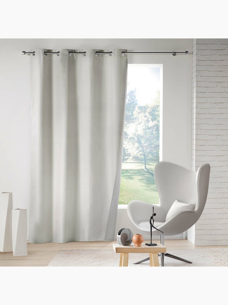 Cortina térmica de ojales lisos Icemount Madera natural - Kiabi