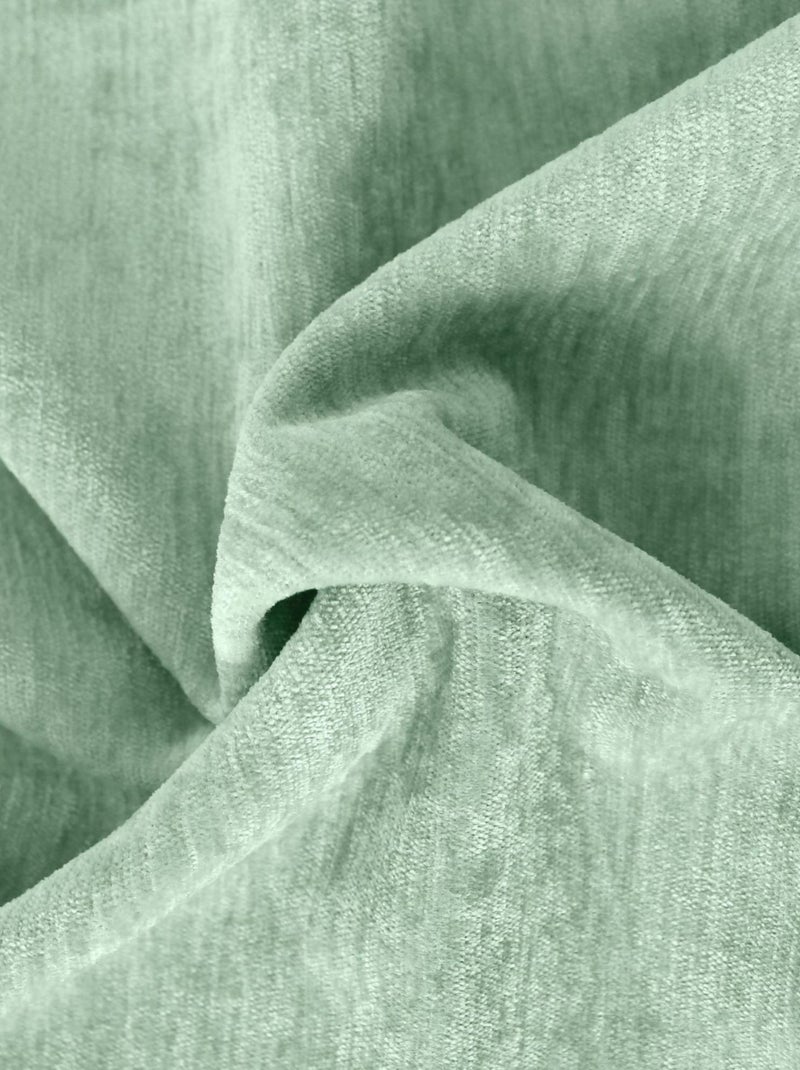 Cortina térmica de terciopelo con forro polar Azul celadón - Kiabi