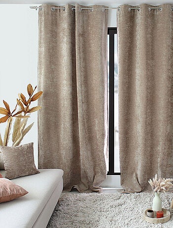 Cortina térmica de terciopelo con forro polar