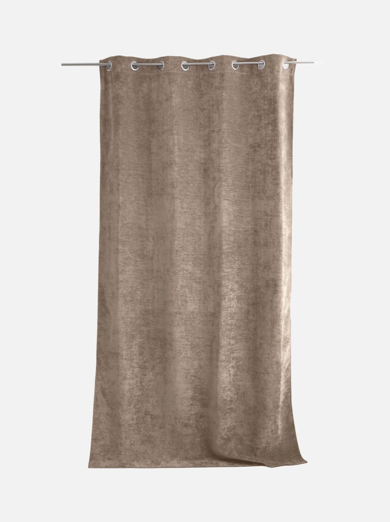 Cortina térmica de terciopelo con forro polar Madera natural - Kiabi