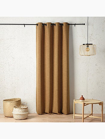 Cortina térmica y de oscurecimiento con forro polar y ojales