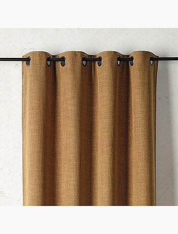 Cortina térmica y de oscurecimiento con forro polar y ojales