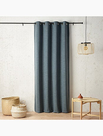 Cortina térmica y de oscurecimiento con forro polar y ojales