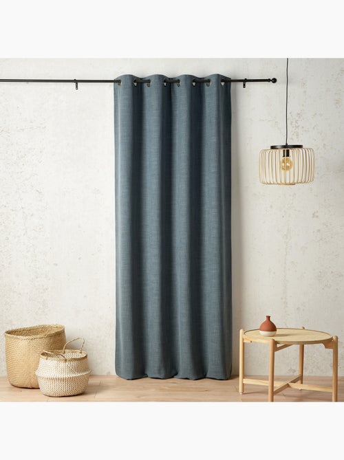 Cortina térmica y de oscurecimiento con forro polar y ojales - Kiabi