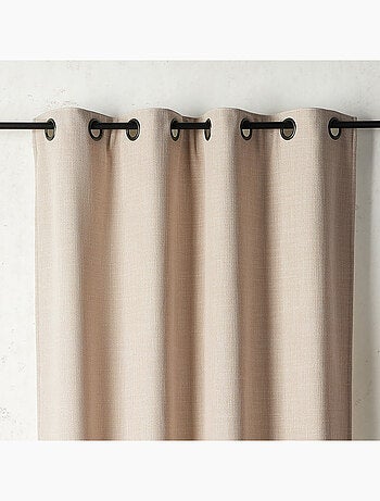 Cortina térmica y de oscurecimiento con forro polar y ojales