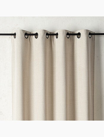 Cortina térmica y de oscurecimiento con forro polar y ojales