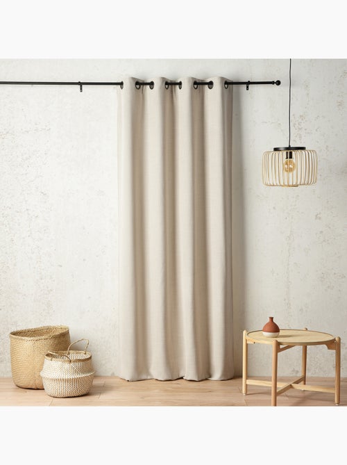 Cortina térmica y de oscurecimiento con forro polar y ojales - Kiabi