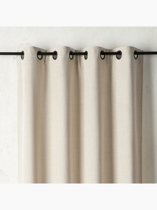 Cortina térmica y de oscurecimiento con forro polar y ojales - Kiabi