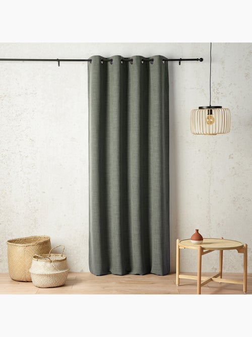 Cortina térmica y de oscurecimiento con forro polar y ojales - Kiabi