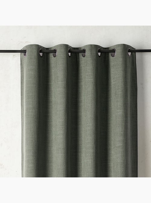 Cortina térmica y de oscurecimiento con forro polar y ojales - Kiabi