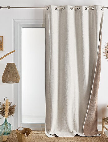 Cortina térmica y opaca de doble cara con tacto de peluche