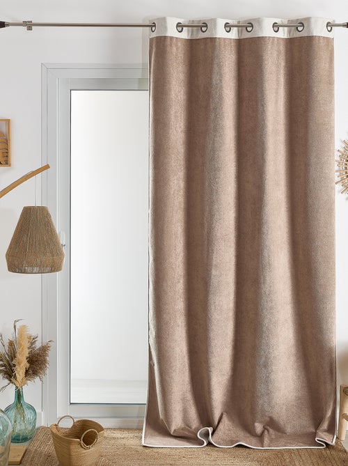 Cortina térmica y opaca de doble cara con tacto de peluche - Kiabi