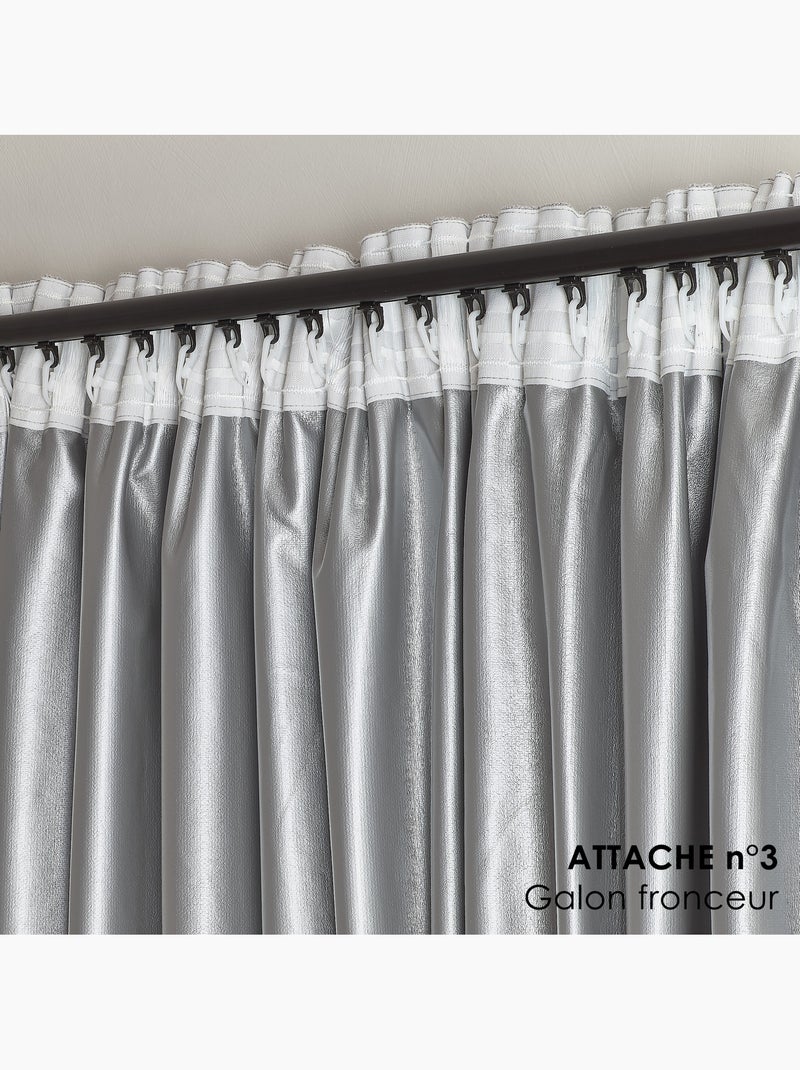 Cortina térmica y opaca de verano con sistema de sujeción 3 en 1 luz Beige - Kiabi