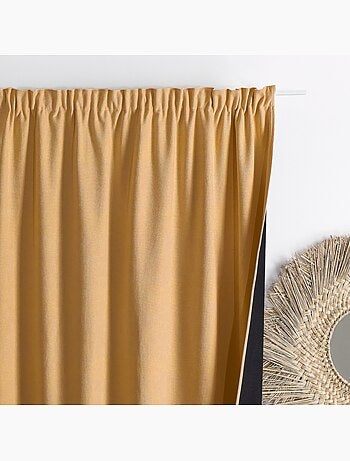 Cortina termoacústica semiocultante KONFOR con trenzas fruncidas