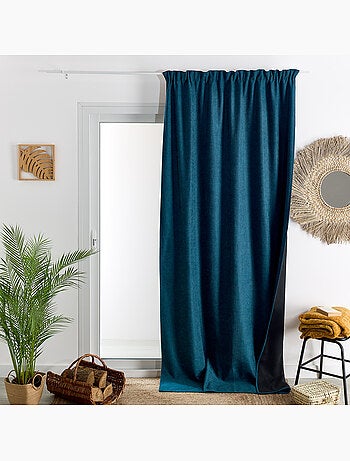 Cortina termoacústica semiocultante KONFOR con trenzas fruncidas