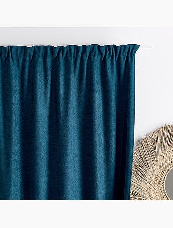 Cortina termoacústica semiocultante KONFOR con trenzas fruncidas