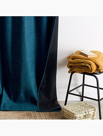 Cortina termoacústica semiocultante KONFOR con trenzas fruncidas