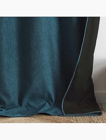 Cortina termoacústica semioscurecible KONFOR con trenzas fruncidas