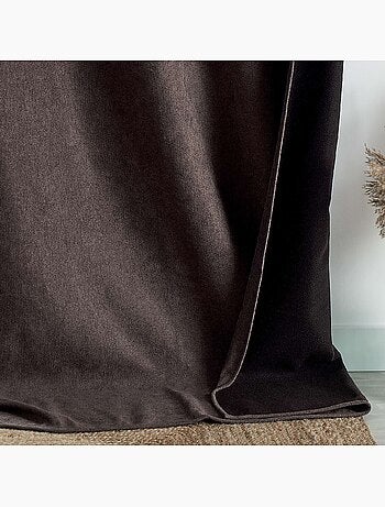 Cortina termoacústica semiocultante KONFOR con trenzas fruncidas