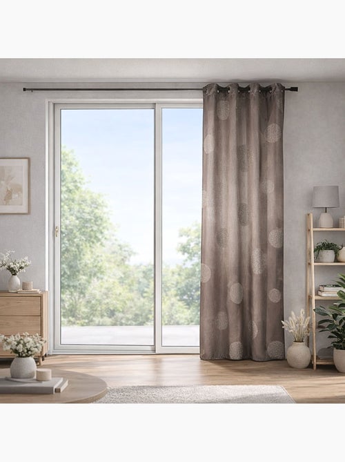 Cortina Topo Shantung Bordada 'Círculos Mezclados' - Kiabi