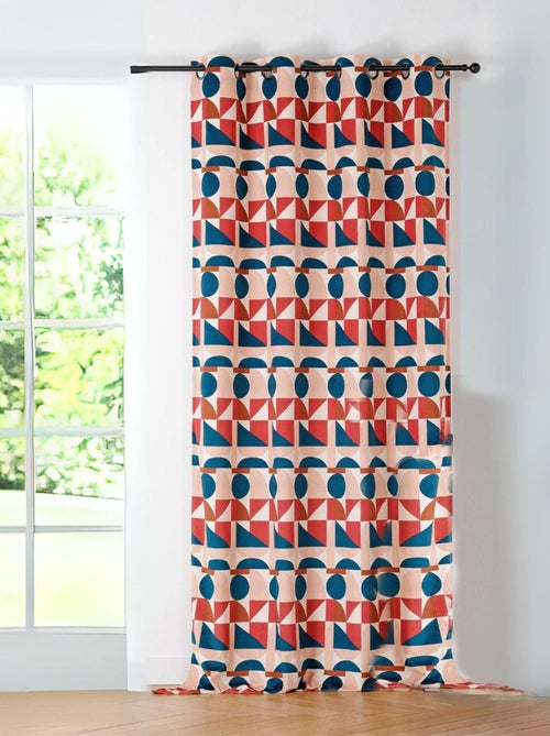 Cortina translúcida de estilo setentoso - Kiabi