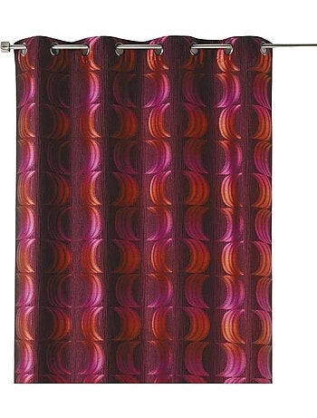 Cortina translúcida de jacquard con motivos de medias lunas