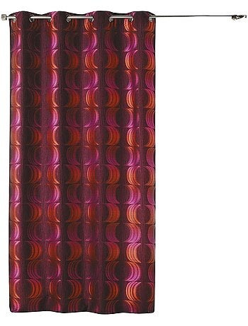 Cortina translúcida de jacquard con motivos de medias lunas