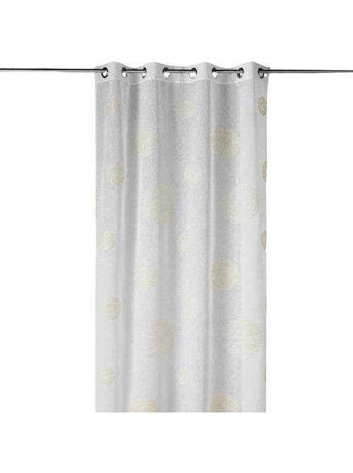 Cortina transparente bordada con motivos de círculos grandes en hilo de lurex - Kiabi