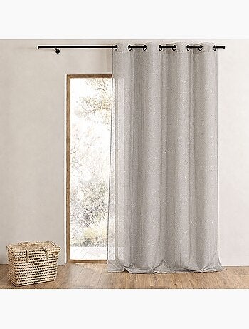 Cortina transparente estampada con pequeños lunares de colores