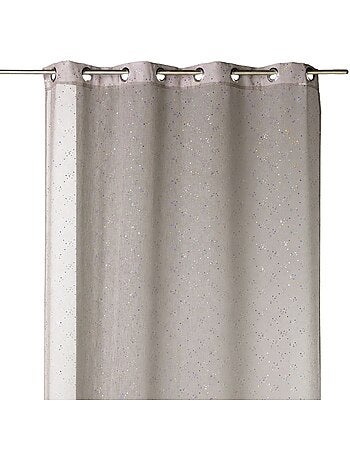 Cortina transparente estampada con pequeños lunares de colores
