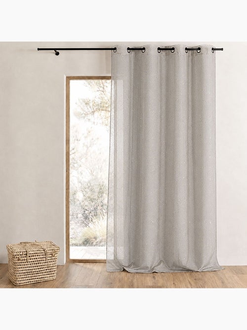 Cortina transparente estampada con pequeños lunares de colores - Kiabi