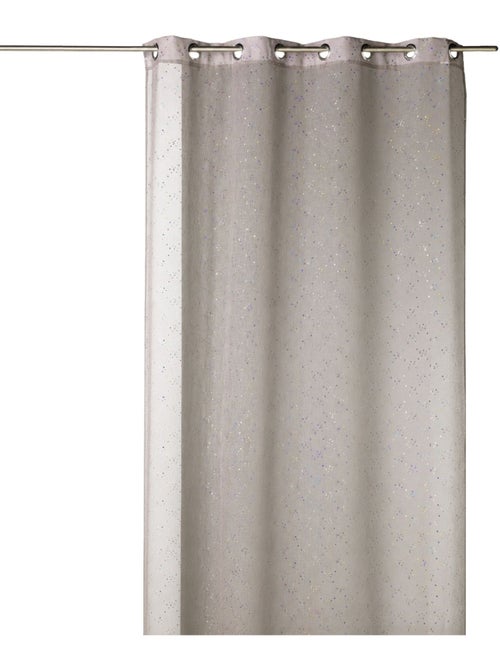 Cortina transparente estampada con pequeños lunares de colores - Kiabi