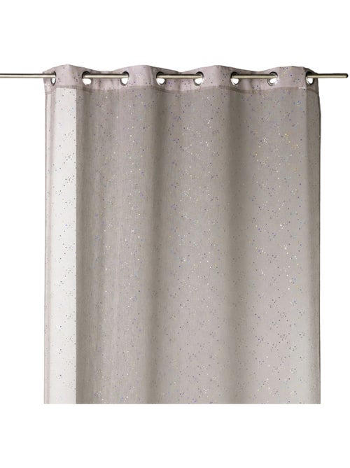 Cortina transparente estampada con pequeños lunares de colores - Kiabi
