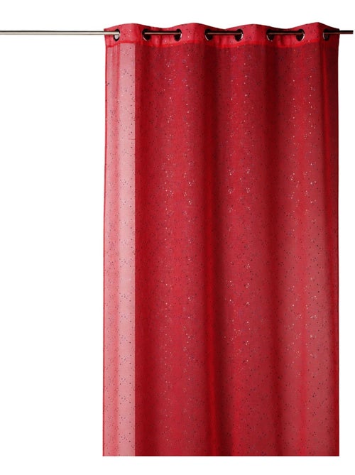 Cortina transparente estampada con pequeños lunares de colores - Kiabi
