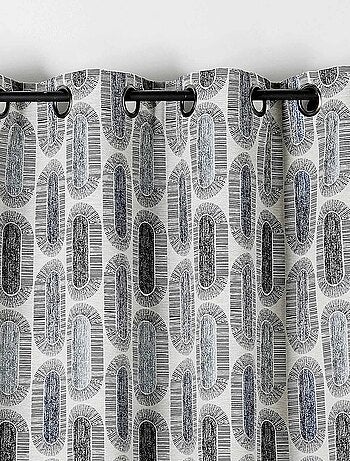 Cortina traslúcida con motivos retro