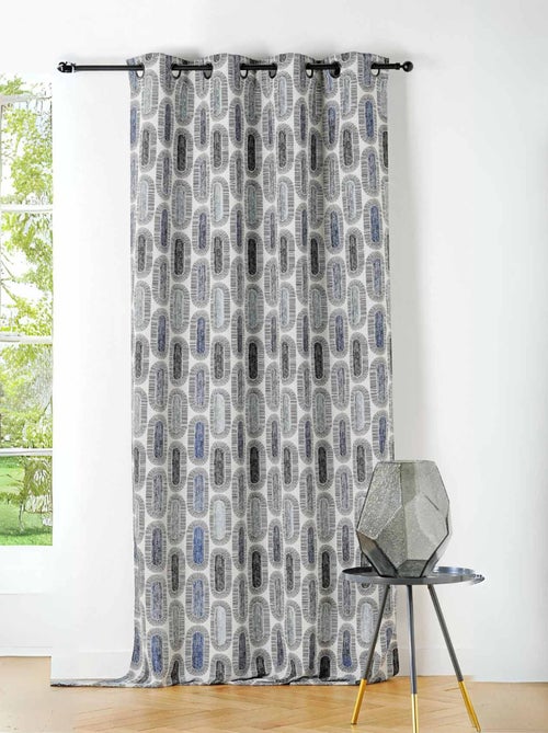 Cortina traslúcida con motivos retro - Kiabi