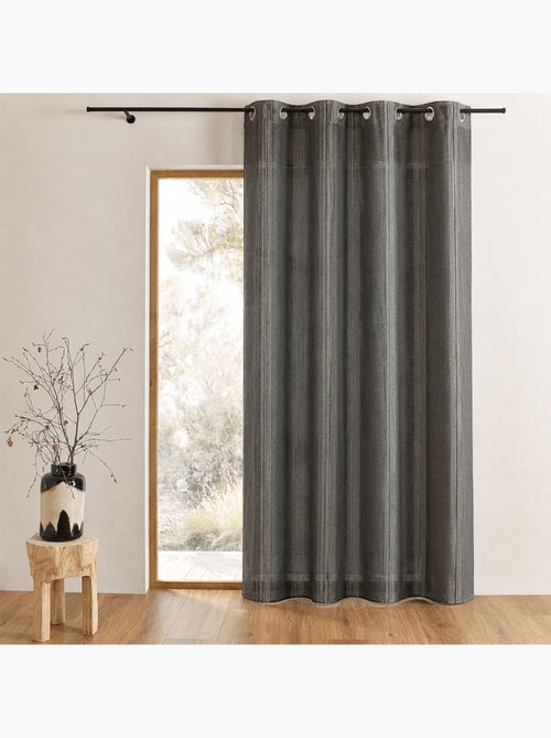 Cortina vaporosa con rayas verticales tejidas - Kiabi