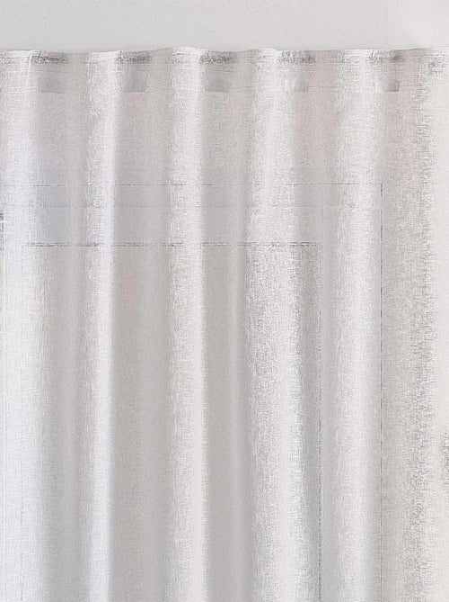 Cortina vaporosa con sistema de sujeción 3 en 1 con efecto lino luz - Kiabi Cortina vaporosa con sistema de sujeción 3 en 1 con efecto lino luz - Kiabi